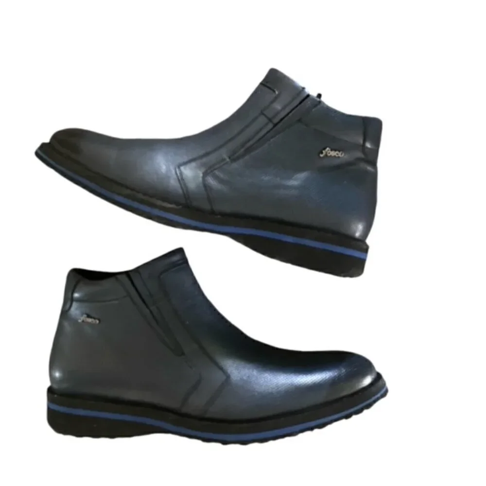 Fosco Bo Blue Leather Boot 41